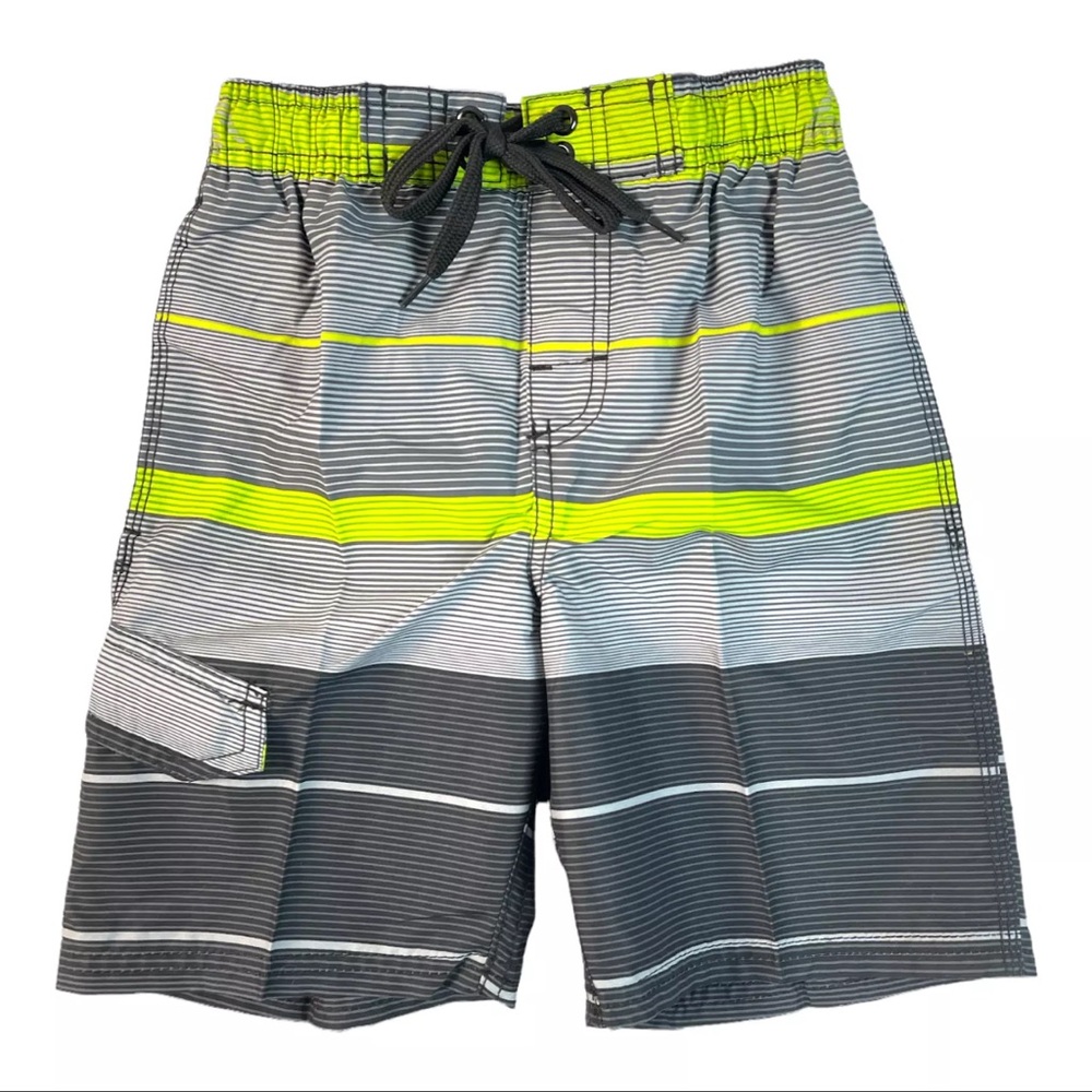 NEW Kanu Surf Boys Quick Dry UPF 50+ Beach Swim Trunk Specter Charcoal Gray 4